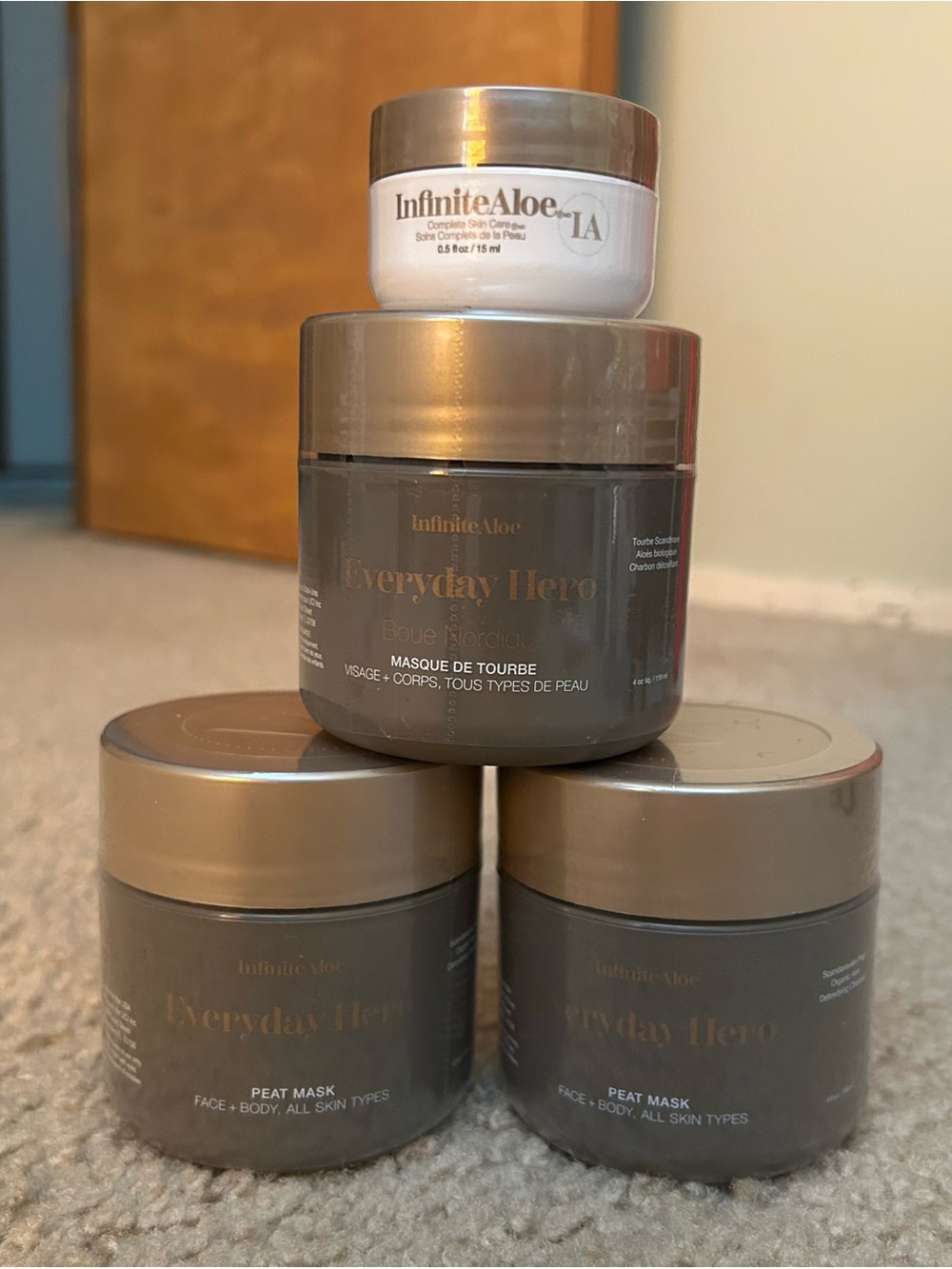 InfiniteAloe Everyday Hero Peat Mask Set - Gray
